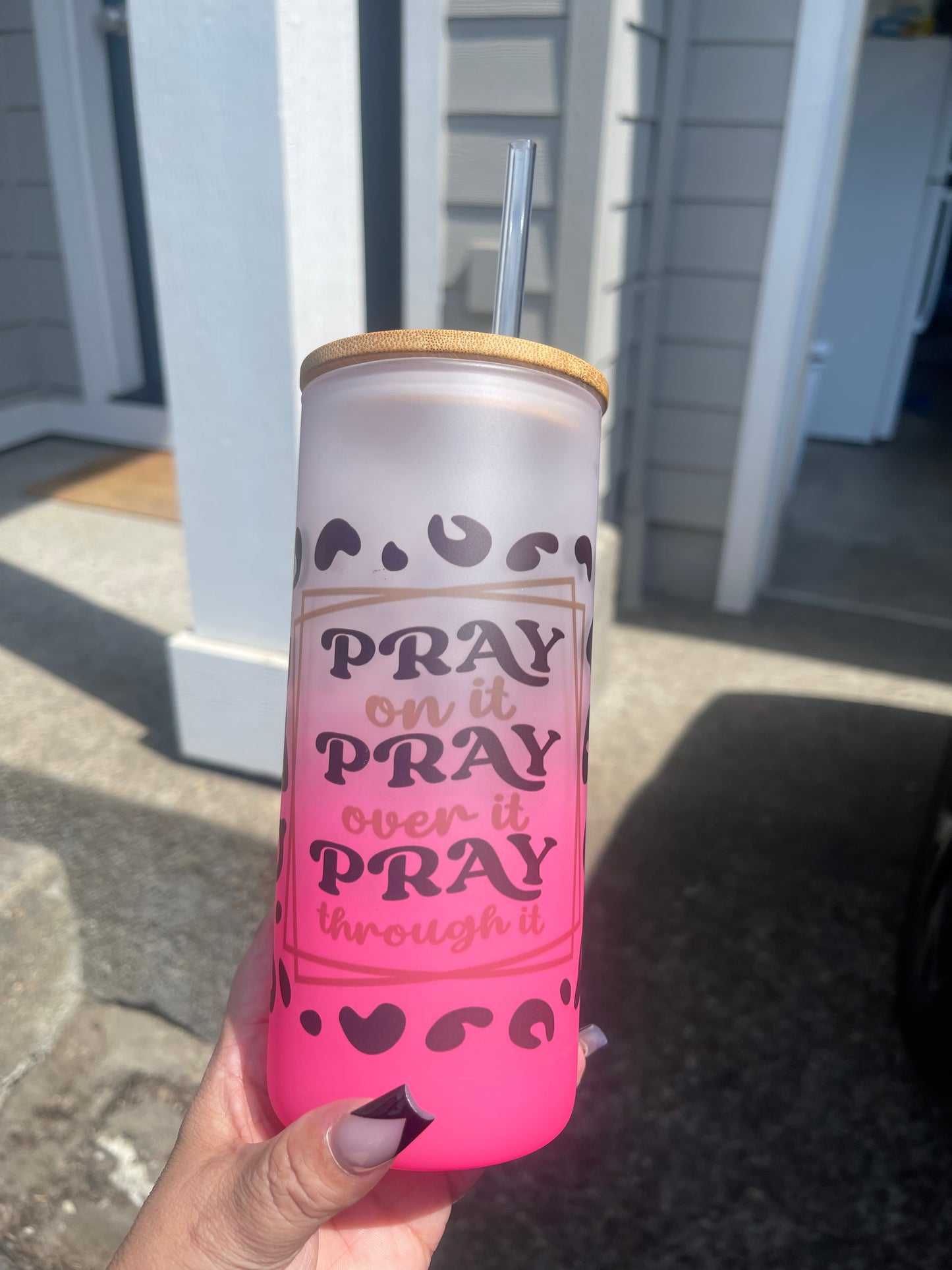 Ombre Pink Pray cup